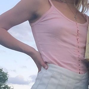Pink Corset Tank Top